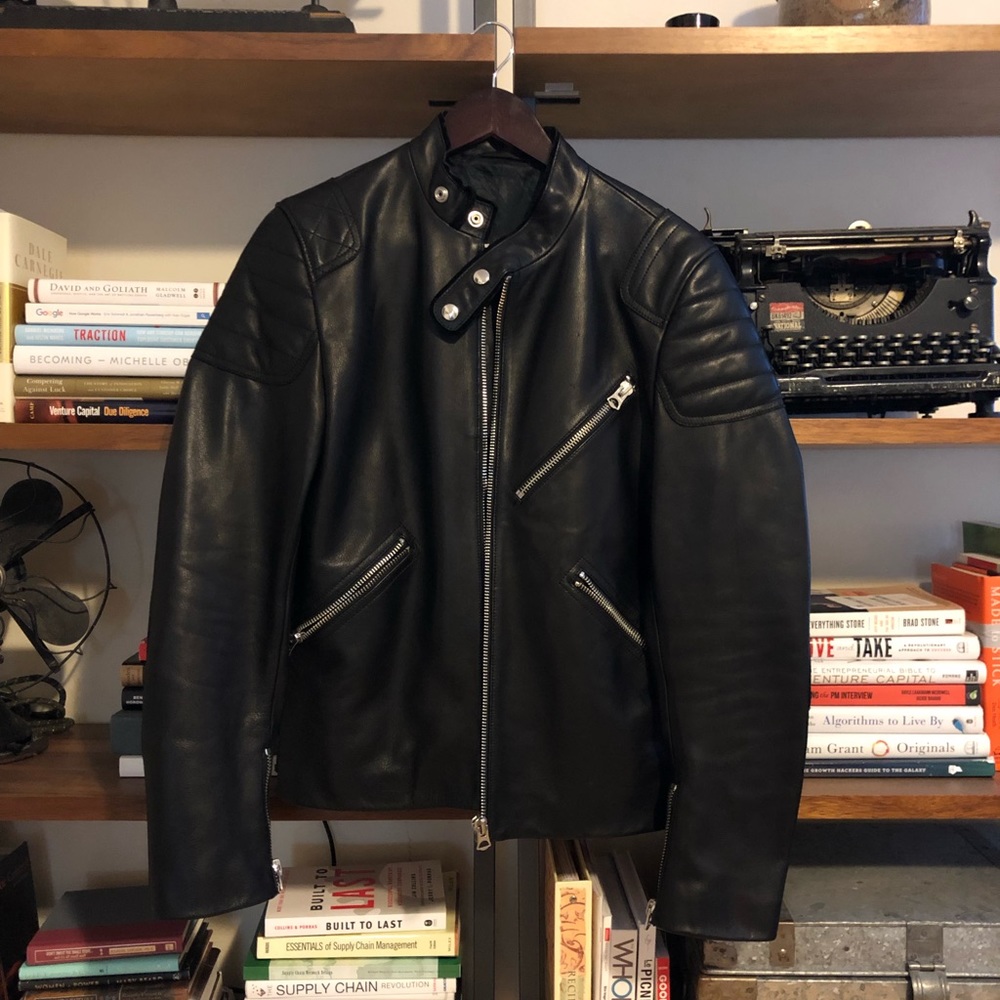 Acne Studios Oliver Leather Moto Jacket
